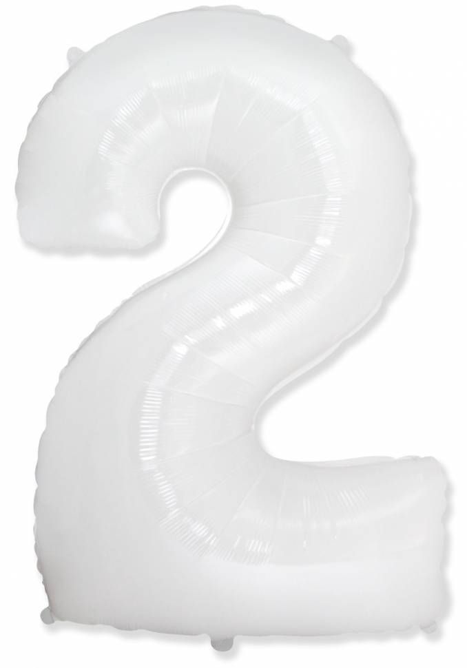 Шар  "Цифра 2" Белая, 102 см